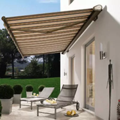 markisen_04 Kassettenmarkise gestreift von WAREMA